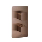JTP Hix Brushed Bronze 2 Handle 1 Outlet Concealed Shower Valve Cut Out
